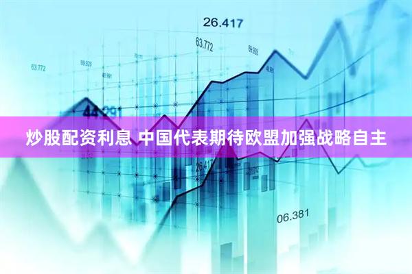 炒股配资利息 中国代表期待欧盟加强战略自主